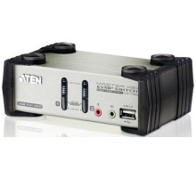 Переключатель консоли электронный, 2 порта PS/2/ 2 Port USB2.0 KVMP Switch with OSD