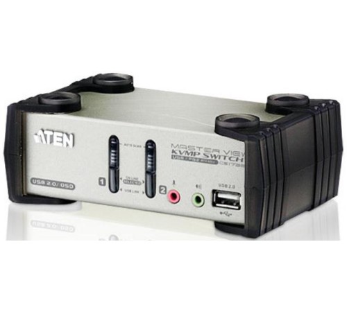 Переключатель консоли электронный, 2 порта PS/2/ 2 Port USB2.0 KVMP Switch with OSD