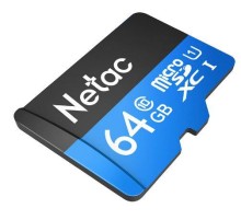 Носитель информации Netac P500 Standard 64GB MicroSDXC U1/C10 up to 90MB/s, retail pack card only