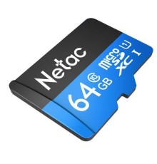 Носитель информации Netac P500 Standard 64GB MicroSDXC U1/C10 up to 90MB/s, retail pack card only