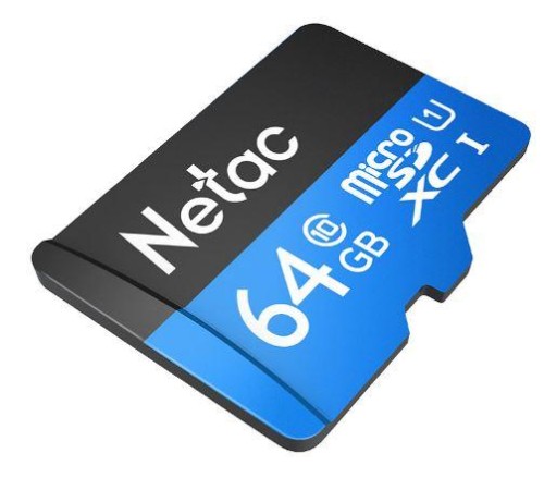Носитель информации Netac P500 Standard 64GB MicroSDXC U1/C10 up to 90MB/s, retail pack card only