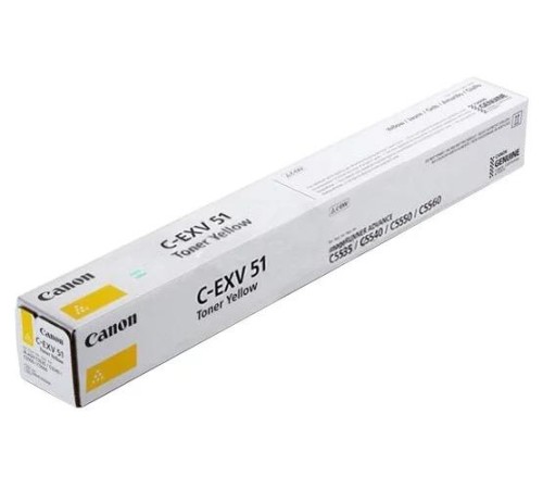 Тонер-картридж Canon C-EXV51 Y желтый для iR ADVANCE C5535/C5535i/C5540i/ C5550i/C5560i (60 000 стр.) Тонер-картридж Canon C-EXV51 Y желтый для iR ADVANCE C5535/C5535i/C5540i/ C5550i/C5560i (60 000 стр.)