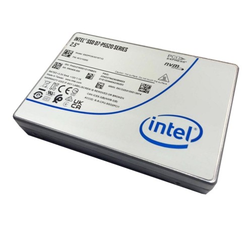 Твердотельный накопитель/ Intel SSD D7-P5520 Series, 3.84TB, U.2(2.5" 15mm), NVMe, PCIe 4.0 x4, TLC, R/W 6700/3600MB/s, IOPs 1 000 000/200 000, TBW 7000, DWPD 1 (12 мес.) Твердотельный накопитель/ Intel SSD D7-P5520 Series, 3.84TB, U.2(2.5" 15mm), NVMe, PCIe 4.0 x4, TLC, R/W 6700/3600MB/s, IOPs 1 000 000/200 000, TBW 7000, DWPD 1 (12 мес.)