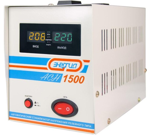 Стабилизатор АСН- 1500 ЭНЕРГИЯ с цифр. дисплеем/ Stabilizer ASN-1500 ENERGY with numbers. display Стабилизатор АСН- 1500 ЭНЕРГИЯ с цифр. дисплеем/ Stabilizer ASN-1500 ENERGY with numbers. display