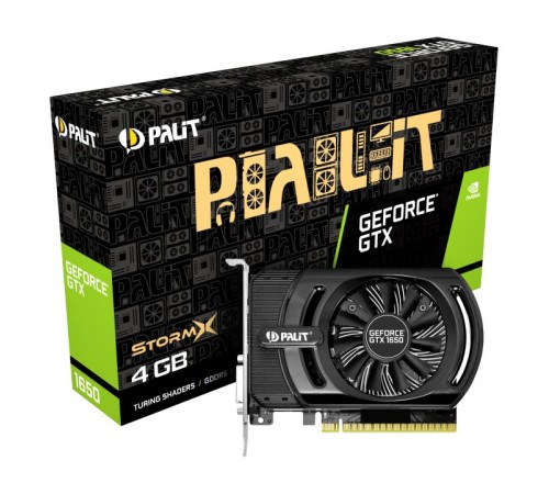Видеокарта Palit PA-GTX1650 StormX  6G GTX1650 STORMX 4G GDDR5 128bit DVI HDMI NE51650006G1-1170F (Вскрытая упаковка)