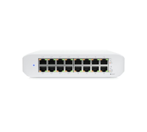 Коммутатор/ Wall-mountable, 16-port, Layer 2 PoE switch with a fanless cooling system.45W total PoE availability
