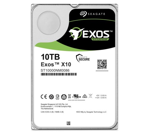 Жесткий диск/ RECERTIFIED HDD Seagate SATA3 10Tb Exos X10 Enterprise 7200 256Mb 1 year warranty RECERTIFIED Жесткий диск/ RECERTIFIED HDD Seagate SATA3 10Tb Exos X10 Enterprise 7200 256Mb 1 year warranty RECERTIFIED