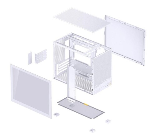 Корпус без блока питания/ Case JONSBO D32 STD, Mini-Tower, TG, no fan, 1xUSB-A 3.0 + 1xUSB-C 3.1, mATX, mITX White
