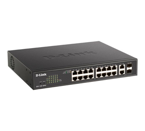 Коммутатор/ EasySmart L2 Switch 16х1000Base-T PoE, 2xCombo 1000Base-T/SFP, PoE Budget 130W