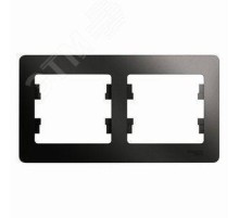 GLOSSA 2-постовая РАМКА, горизонтальная, АНТРАЦИТ