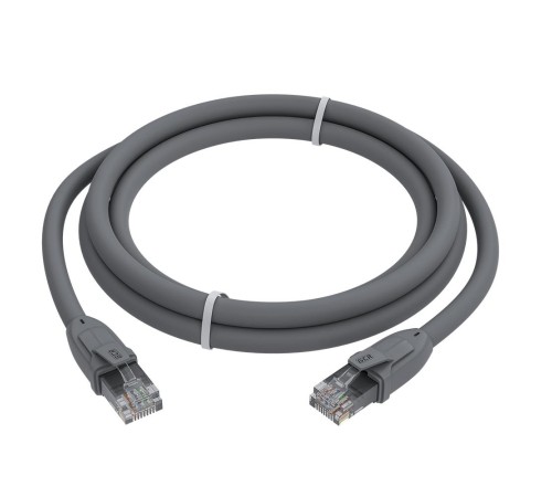 GCR Патч-корд прямой 5.0m UTP кат.6, серый, 24 AWG, ethernet high speed, RJ45, T568B, GCR-52595