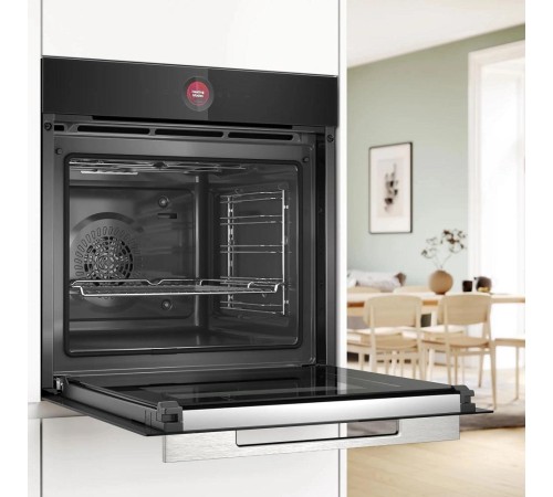 Встраиваемая электрическая духовка BOSCH Встраиваемый духовой шкаф с 14 режимами нагрева,контроль температуры от 30 °C до 300 °C,объем 71 л,Eco Clean Direct,TFT сенсорный дисплей,дверь с SoftClose и SoftOpen, Bosch Assist,система очистки пиролитическая,че