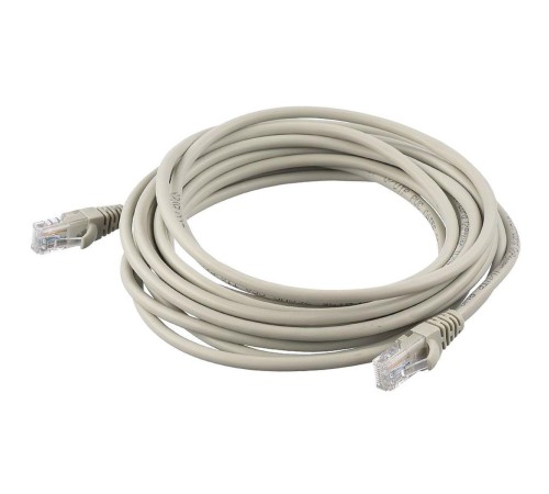 Патч-корд/ Патч-корд GoPower RJ-45 (m)-RJ-45 (m) 5.0м кат.5е ПВХ 26AWG CCA серый в пакете (1/50)
