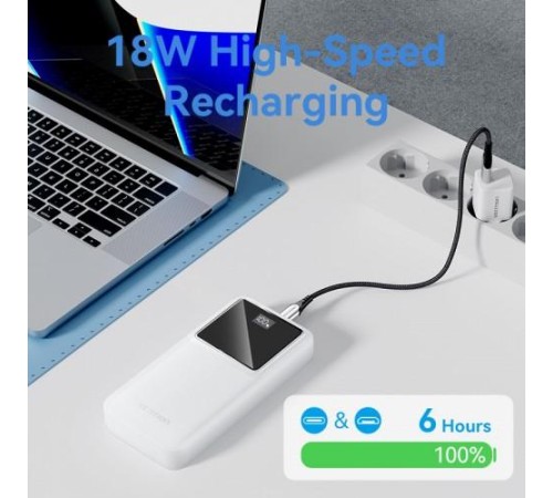 Power Bank Vention 20000mAh(M/C-A/A)22.5W Черный с LED Дисплеем Power Bank Vention 20000mAh(M/C-A/A)22.5W Черный с LED Дисплеем