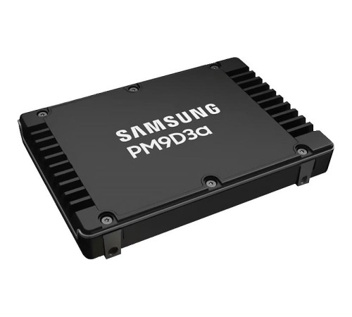 Твердотельный накопитель/ Samsung SSD PM9D3a, 3840GB, U.3(2.5" 15mm), NVMe, PCIe 5.0x4, 3D TLC, R/W 12000/6000MB/s, IOPs 2 000 000/250 000, TBW 7008, DWPD 1 (12 мес.)