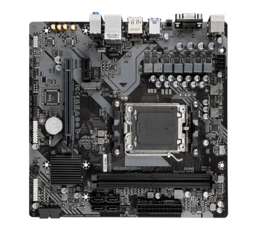 Материнская плата GIGABYTE B650M S2H, AM5, B650, 2*DDR5, 4*SATA, 1*M.2, 2*USB 3.2, 4*USB 2.0, 1*PCIx16, 1*PCIx1, DP+HDMI, mATX
