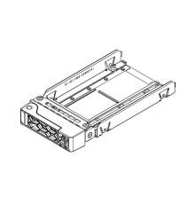 Переходник для установки 2х2.5" HDD/ 2.5" thin profile drive tray Orange tab (for hotswap NVMe d