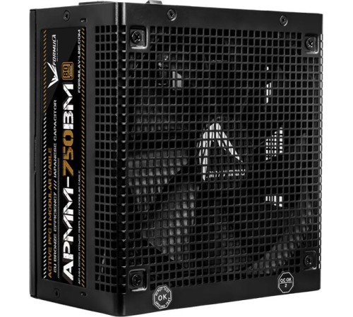 Блок питания Formula V Line APMM-750BM, 750W, ATX3.1/PCIe5.1, APFC, 80+ Bronze, 12cm Fan, Full Modular Блок питания Formula V Line APMM-750BM, 750W, ATX3.1/PCIe5.1, APFC, 80+ Bronze, 12cm Fan, Full Modular