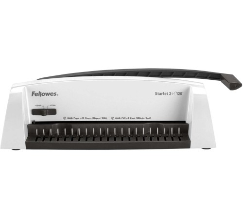 Переплетчик Fellowes STARLET 2+ на пластиковую пружину, сшивает до 120 лст., перфорирует 12 лст. Переплетчик Fellowes STARLET 2+ Переплетчик Fellowes STARLET 2+ на пластиковую пружину, сшивает до 120 лст., перфорирует 12 лст. Переплетчик Fellowes STARLET 2+