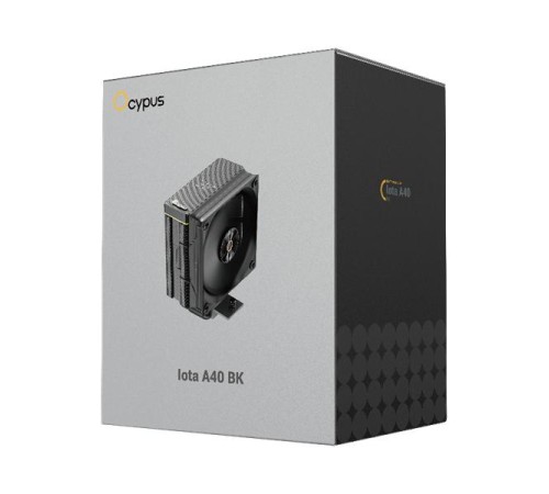 Кулер для процессора Ocypus Iota A40 BK, 120mm FAN, Display Panel, 4 HEAT PIPES, 4-PIN PWM, 500-2000 RPM, 29DBA, FDB, LGA115X/1200/1700/18XX, AM4/AM5