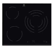 Встраиваемые электрические панели ELECTROLUX/ Электрическая,  59x52 см, стеклокерамика, 3 конфорки, сенсорное управление, независимая, черная