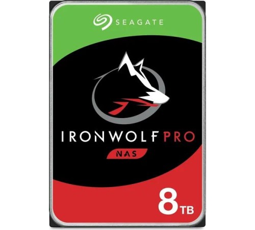 Жесткий диск/ HDD Seagate SATA3 8TB NAS Ironwolf Pro 6Gb\s 7200 256Mb 1 year warranty (replacement ST8000VN0022, ST8000NE001)