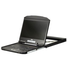 КВМ консоль ATEN 1U Ultra Short Depth 18.5” Short Depth USB HDMI Single Rail LCD Console (1920 x 1080)