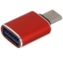 GCR Переходник USB Type C на USB 3.0, M/AF, красный, GCR-52298