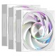 Кулер для корпуса/ Case Cooler PCCooler F7 X120 ARGB WH 3IN1 (120x120x28mm, 4-pin PWM, ARGB, 83CFM, 33.1dBA, 3000RPM, White, 3pcs)