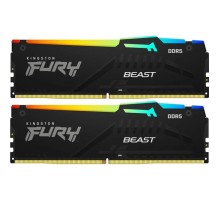 Оперативная память Kingston 32GB 5600MT/s DDR5 CL40 DIMM kit (2x16GB) FURY Beast RGB XMP