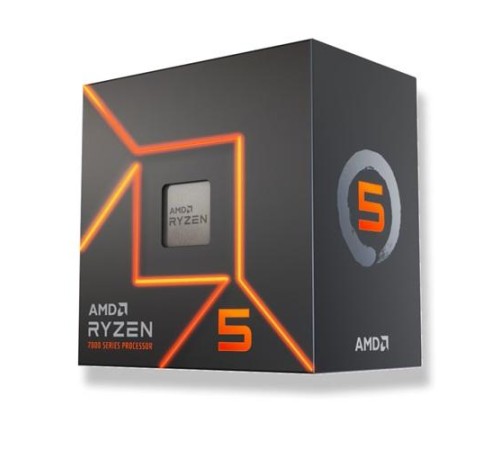 Процессор CPU AMD Ryzen 5 7400F, 6/12, 3.7-4.7GHz, 384KB/6MB/32MB, AM5, 65W, OEM, 1 year