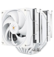 Кулер для процессора/ CPU Cooler Thermalright Royal Pretor 130 White (4-pin PWM, 158mm, Ni/Cu, 6x6mm, 1x120+1x130mm, 80.45CFM/81.88CFM, 29.4dBA/28.3dBA, 2150PM/1750RPM, S: 1200, 1700, 1851, 2011, 2066, 115X, AM4, AM5, white)