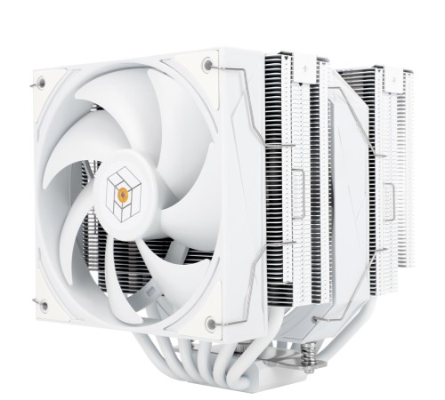 Кулер для процессора/ CPU Cooler Thermalright Royal Pretor 130 White (4-pin PWM, 158mm, Ni/Cu, 6x6mm, 1x120+1x130mm, 80.45CFM/81.88CFM, 29.4dBA/28.3dBA, 2150PM/1750RPM, S: 1200, 1700, 1851, 2011, 2066, 115X, AM4, AM5, white) Кулер для процессора/ CPU Cooler Thermalright Royal Pretor 130 White (4-pin PWM, 158mm, Ni/Cu, 6x6mm, 1x120+1x130mm, 80.45CFM/81.88CFM, 29.4dBA/28.3dBA, 2150PM/1750RPM, S: 1200, 1700, 1851, 2011, 2066, 115X, AM4, AM5, white)