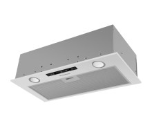 Встраиваемая вытяжка MAUNFELD/ Тип: полновстраиваемая, Цвет: белый, Управление: слайдерное, Ширина, мм: 498, Полная потребляемая мощность, Вт: 121, Количество скоростей: 3 Максимальная производительность, м3/ч: 850 Диаметр воздуховода, мм: 120 Площадь кух