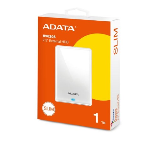 Внешний накопитель Внешний HDD 1TB USB 3.2 Gen 1 (USB 5Gbps) COLOR BOX белый
