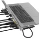 GCR Док-станция 11 в 1 Multiport Aluminum Type C 3.1 на USB 3.0 + 3 x USB 2.0 + Type C PD + HDMI 2.0 + VGA + SD/MicroSD + audio 3.5mm jack, GCR-54220