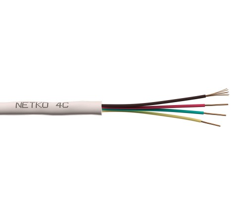 Кабель Телефонный 4с CCS 100м круглый белый Netko Optima PHC-3145.3X.0B (51808)
