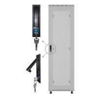 Дверь для шкафа серии Expert 42U Ширина 800 металлическая с перфорацией серая Netko N.FRTD-P.42U.65191.GY (65191)