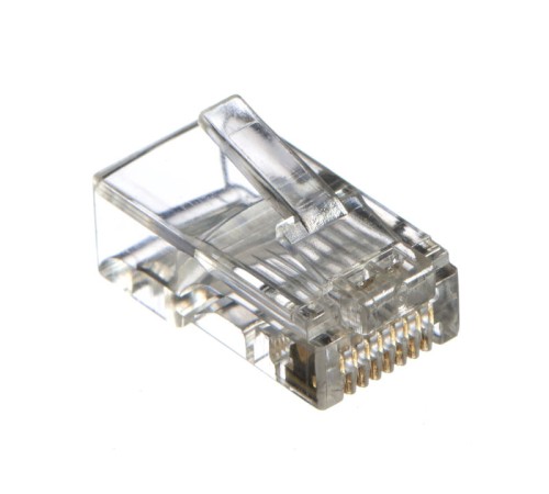 Коннектор RJ45 (8p8c) cat.5е для одножильного и многожильного кабеля (нож с 2-мя зубцами) 100шт Netko Optima NC-RJ-45-(8p8c)-ctn (52259)