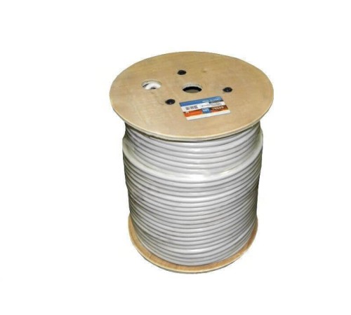 Кабель коаксиальный RG213 50 Ом (CU оплетка 144 нити CU) белый (100м) Netko Optima CXC-5009.0X.0B (53672)