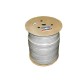 Кабель коаксиальный RG213 50 Ом (CU оплетка 144 нити CU) белый (100м) Netko Optima CXC-5009.0X.0B (53672)