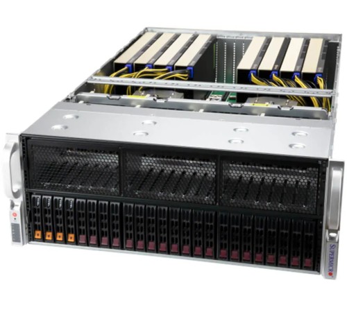 Серверная платформа Supermicro GPU A+ 4U Server 4125GS-TNRT noCPU(2)9004 EPYC/TDP 400W/no DIMM(24) only DDR5/SATARAID HDD(2)SFF NVMe(4)SFF/2x10Gbe/support up to 8 double/Single width GPU/4x2000W (id 31280)