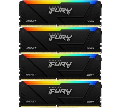 Оперативная память Kingston Fury Beast RGB KF436C17BB2AK4/32