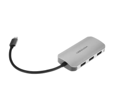 Мультифункциональный хаб Vention USB-C > USB 3.0x3/SD/TF/PD (TNHHB) (id 23158)