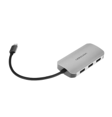 Мультифункциональный хаб Vention USB-C > USB 3.0x3/SD/TF/PD (TNHHB) (id 23158)