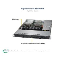 Серверная платформа Supermicro SuperServer 1U 6019P-WTR noCPU(2)2nd Gen Xeon Scalable/TDP 70-165W/ no DIMM(12)/ SATARAID HDD(4)LFF/ 2xGbE/ 2xFH, 1xLP, M2/ 2x750W (id 31305)