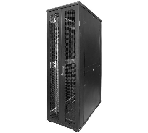 Шкаф напольный 42U Netko (800х1200х2060) модуль на 6 вентиляторов передняя дверь металлическая двойная распашная задняя перфорированная чёрный (упакован в 4 коробки) 8142.901 (66646)