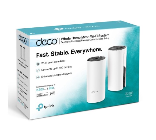 Mesh Wi-Fi система TP-Link Deco M4 (2-pack) M4(2-PACK) Mesh Wi-Fi система TP-Link Deco M4 (2-pack) M4(2-PACK)