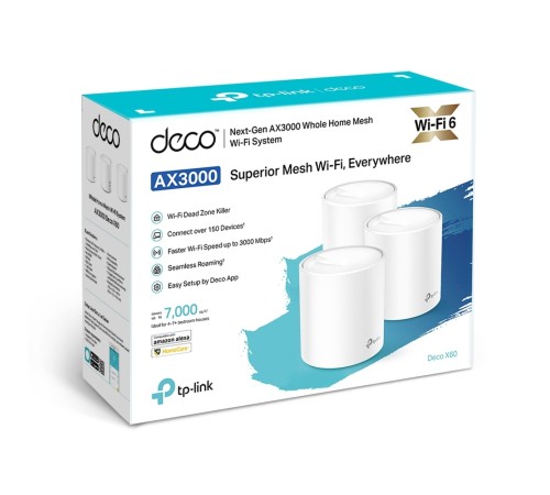 Mesh Wi-Fi система TP-Link Deco X60 (3-pack) X60(3-PACK)
