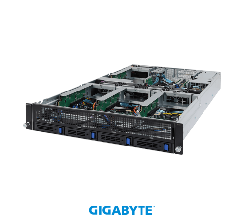 Платформа системного блока Gigabyte G242-Z10 (rev. 100) 2U UP 4 x GPU Gen3 Server,NVIDIA® NGG Ready server,Single AMD EPYC 7002 series processor family,8-Channel RDIMM/LRDIMM DDR4 per processor,8 x DIMMs,2 x 1Gb/s LAN ports (Intel® I350-AM2),1 x dedicated Платформа системного блока Gigabyte G242-Z10 (rev. 100) 2U UP 4 x GPU Gen3 Server,NVIDIA® NGG Ready server,Single AMD EPYC 7002 series processor family,8-Channel RDIMM/LRDIMM DDR4 per processor,8 x DIMMs,2 x 1Gb/s LAN ports (Intel® I350-AM2),1 x dedicated